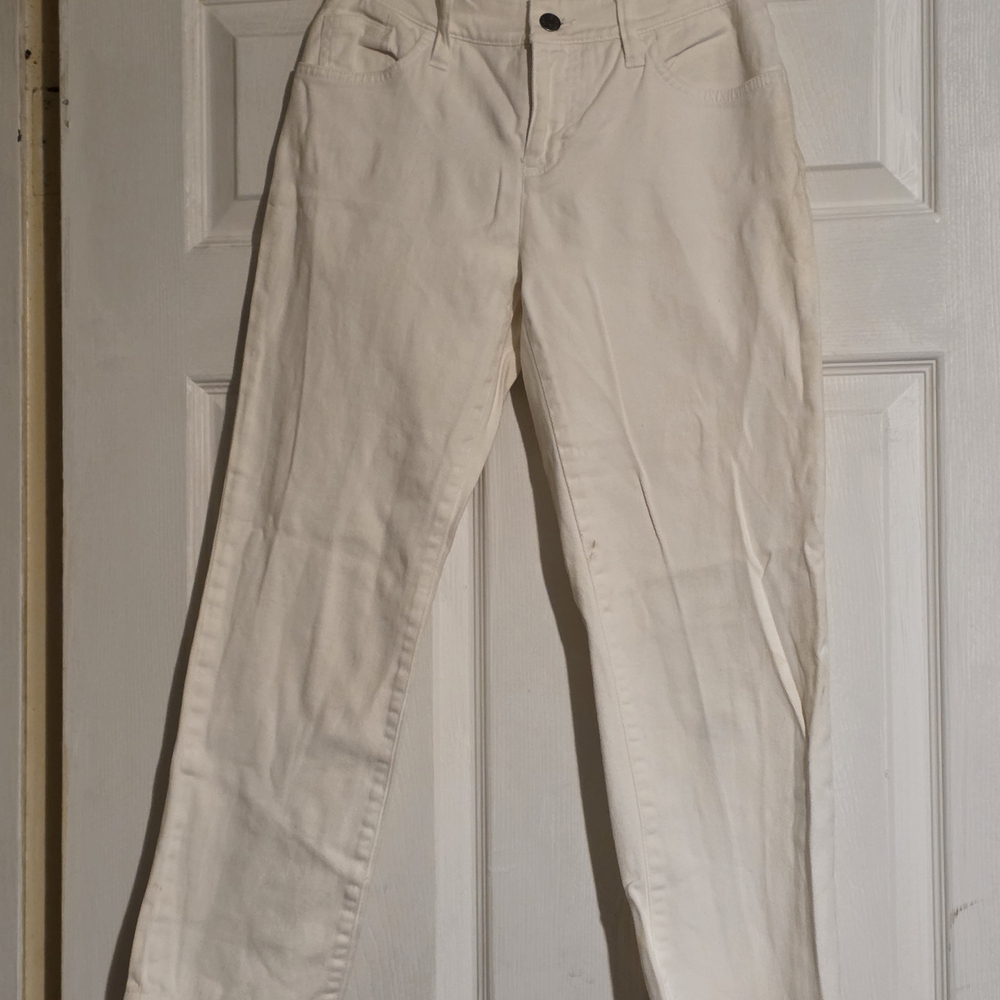 Cream Straight-Leg Pants Lauren Jean
